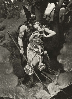 Odin’s farewell to Brynhildr by Konrad Wilhelm Dielitz
