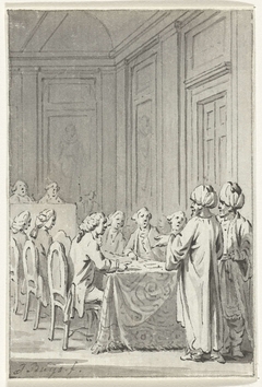 Ontvangst van de Marokkaanse ambassadeur in de Staten Generaal, 26 september 1759 by Jacobus Buys