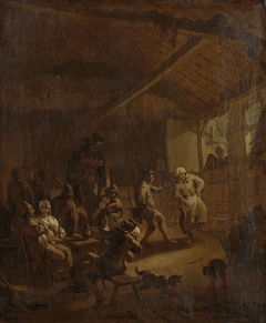 Peasants Dancing in a Barn by Nicolaes Pietersz. Berchem