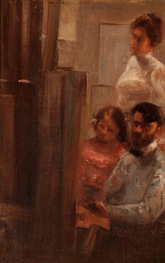 Pintando com a família by Eliseu Visconti