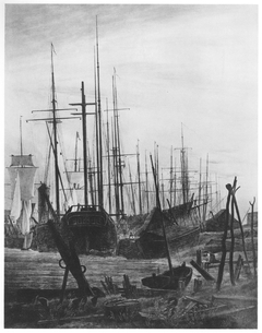Port of Greifswald by Caspar David Friedrich