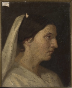Portrait of a woman in profile by Zofia Szymanowska-Lenartowicz