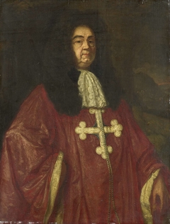 Portrait of Johannes Camprich van Cronefelt, Knight of the Order of St. Maurice and St. Lazarus, Imperial German Ambassador to The Hague by Simon Ruys