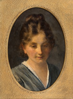 Portrait Study of a Young Girl (Miss Karen Poulsen) by Frans Schwartz