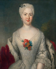 Porträt der Anna Friederike of Promnitz-Pless (1711-1750), Ehefrau von August Ludwig by Antoine Pesne