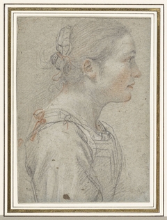 Portret van een onbekende jonge vrouw by Giovanni Mannozzi