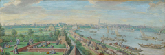 Profile of Amsterdam, seen from the landside