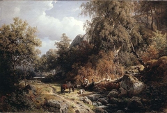 Rest at the Brook by Hans Gude
