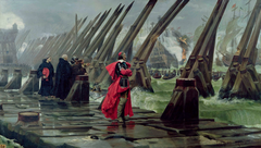 Richelieu on the Sea Wall of La Rochelle by Henri-Paul Motte