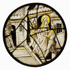 Roundel with Saint  Barbara or Saint Catherine Thrown into Prison by Anonymous