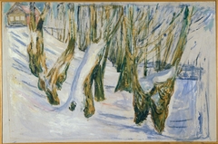 Rugged Trunks in Snow by Edvard Munch