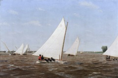 Sailboats Racing on the Delaware by Thomas Eakins