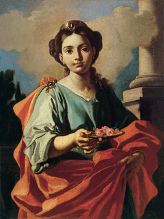 Saint Holding a Platter with Roses by Anonymous