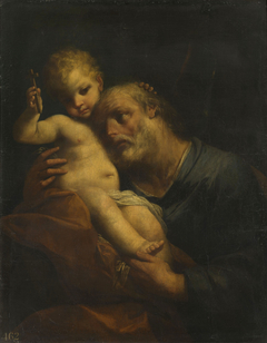 Saint Joseph(?) with the Infant Christ by Anonymous