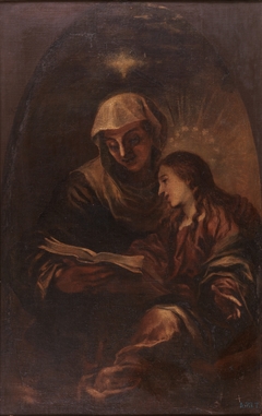 Santa Ana enseñando a leer a la Virgen