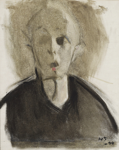 Self-Portrait with Red Spot by Helene Schjerfbeck