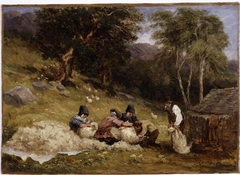 Sheep Shearing by David Cox Jr