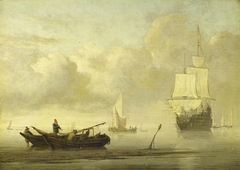 Ships near the Coast during a Calm by Willem van de Velde II