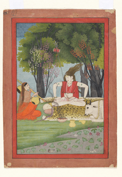 Shiva enraged by Parvati's interruption of his meditation