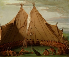 Sioux Dog Feast by George Catlin
