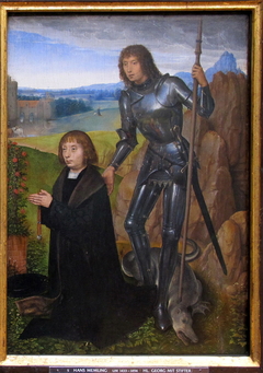 St. George with Donor. by Hans Memling