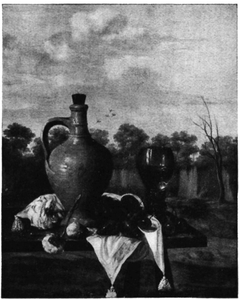 Still life with a stoneware jug