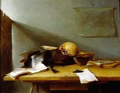 Still-life with Books and Skull (Vanitas)
