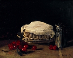 Still life with cherries. by François Bonvin