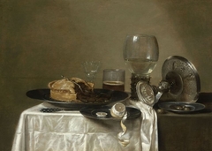 Still Life with Pie, Glasses and Tazza by Willem Claesz Heda