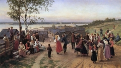 Sunday (Easter) in the Village by Nikolai Dmitriev-Orenburgsky