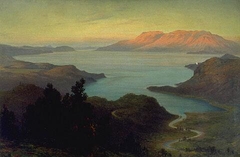 Tarawera Mountain and Lake by Edward William Payton