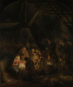 The Adoration of the Shepherds by Rembrandt