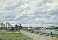 The Banks of the Oise near Pontoise by Camille Pissarro