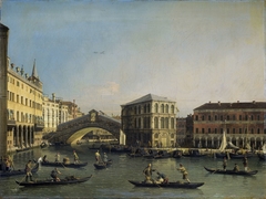 The Grand Canal with the Rialto Bridge and the Fondaco dei Tedeschi by Unknown Artist