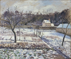 The Hermitage, Effect of Snow by Camille Pissarro