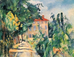 The house with the red roof by Paul Cézanne