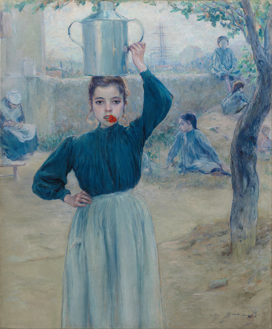 The Little Village Girl with Red Carnation