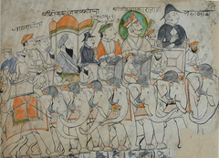 The Nawab Mirza of Tonk, Baldut Singhji of Bharatpur, the Raja of Bikaner, and L by Anonymous