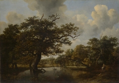 The old oak by Meindert Hobbema