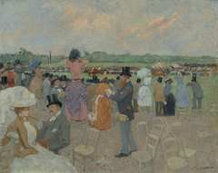 The Races at Longchamp by Jean-Louis Forain