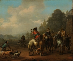 The return from the hunt by Johannes Lingelbach