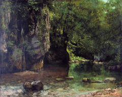 The Shaded Stream at Le Puits Noir by Gustave Courbet