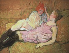 The Sofa by Henri de Toulouse-Lautrec