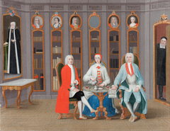 The Stenbock family in their library at Rånäs by Carl Fredrik Swan