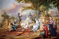 The Sultana Served by her Eunuchs by Charles-Amédée-Philippe van Loo