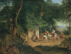 The Well in the Wood at Ariccia by Adrian Ludwig Richter