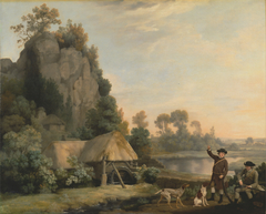 Two Gentlemen Going a Shooting, with a View of Creswell Crags, Taken on the Spot by George Stubbs