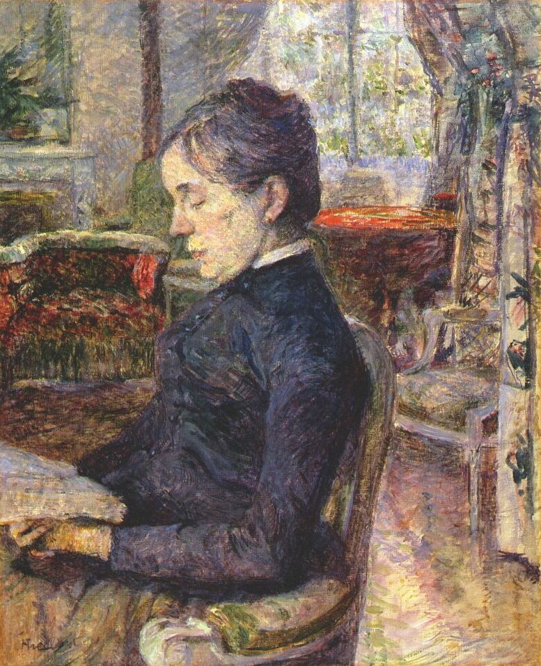 La Comtesse Adèle de Toulouse-Lautrec dans le salon du Château de Malromé