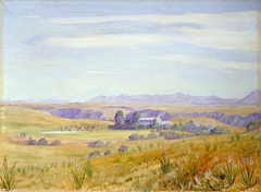 View of Cadle's Hotel and the Kloof Beyond near Grahamstown by Marianne North