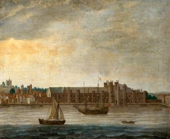 View of the Thames with the Old Palace of Placentia at Greenwich by Anonymous